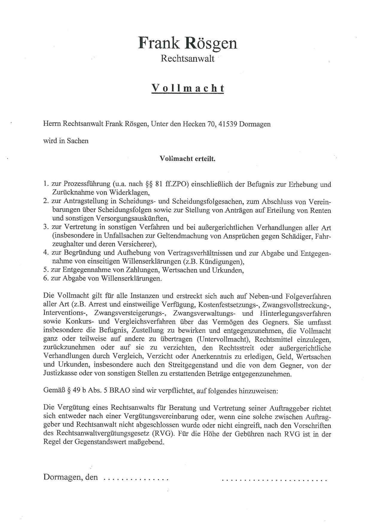 Vollmacht-Roesgen